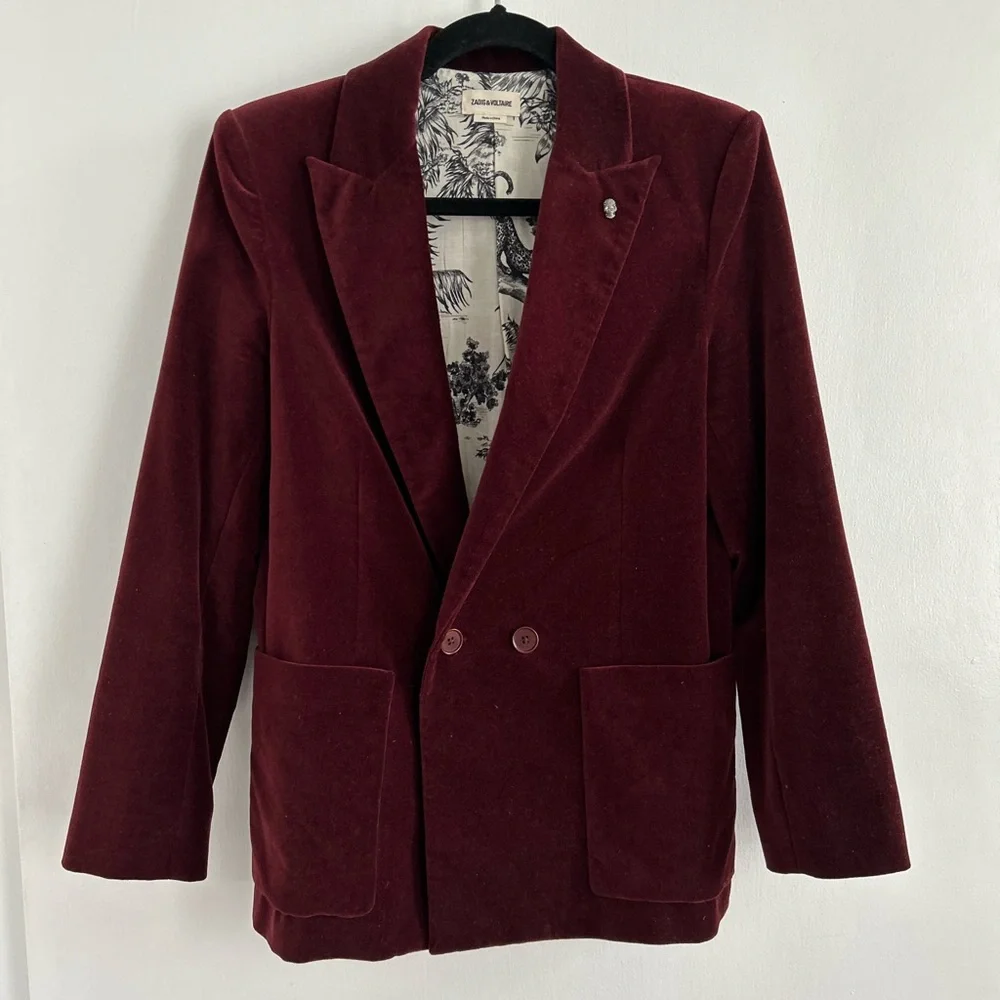 ZADIG & VOLTAIRE Visko Velvet Blazer - Picture 1 of 5